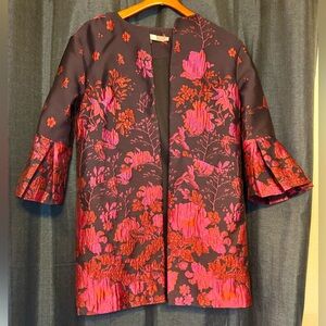 NWOT Eva Franco Navy and Pink Floral Women’s Jacket XS/S